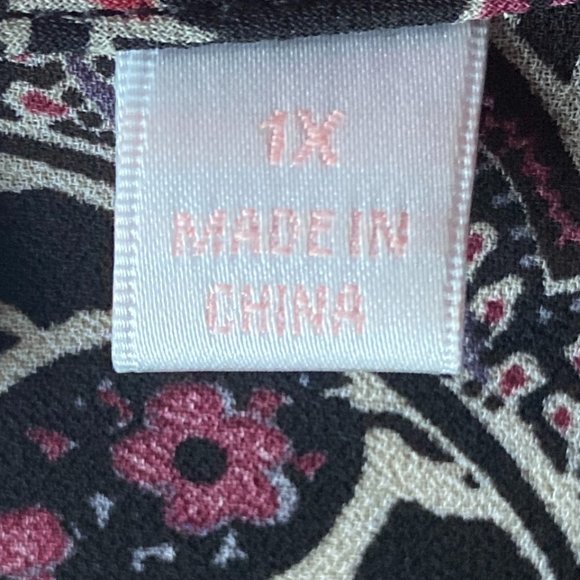 Belle Kim Gravel Floral Kimono Embroidered Velvet Trim Dark Fairy Whimisgoth-1X - Picture 10 of 13